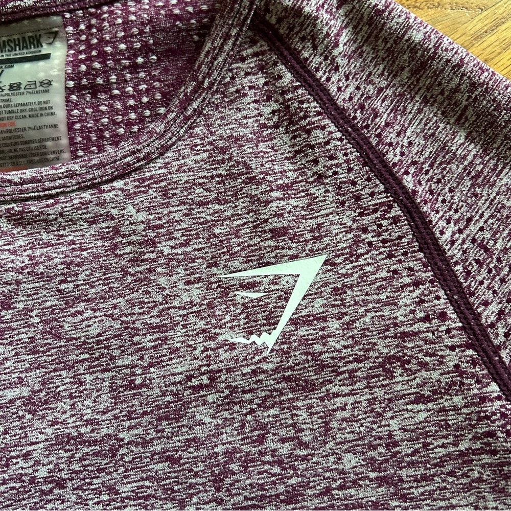 Gymshark vital seamless long sleeve crop top in deep magenta marl - Picture 10 of 11